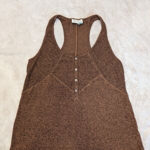 Anthropologie Saturday Sunday Brown Knit Tank Top Large